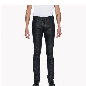 Naked & Famous jeans Black Wax stretch 34